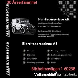 Biarritz Carservice Bilverkstad Norrköping, öppettider