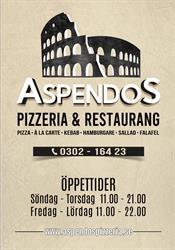 Aspendos Pizzeria & Restaurang Lerum, öppettider