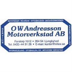 O W Andreasson Motorverkstad AB, Ljungbyhed öppettider