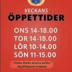 IS Halmia loppis, Halmstad öppettider